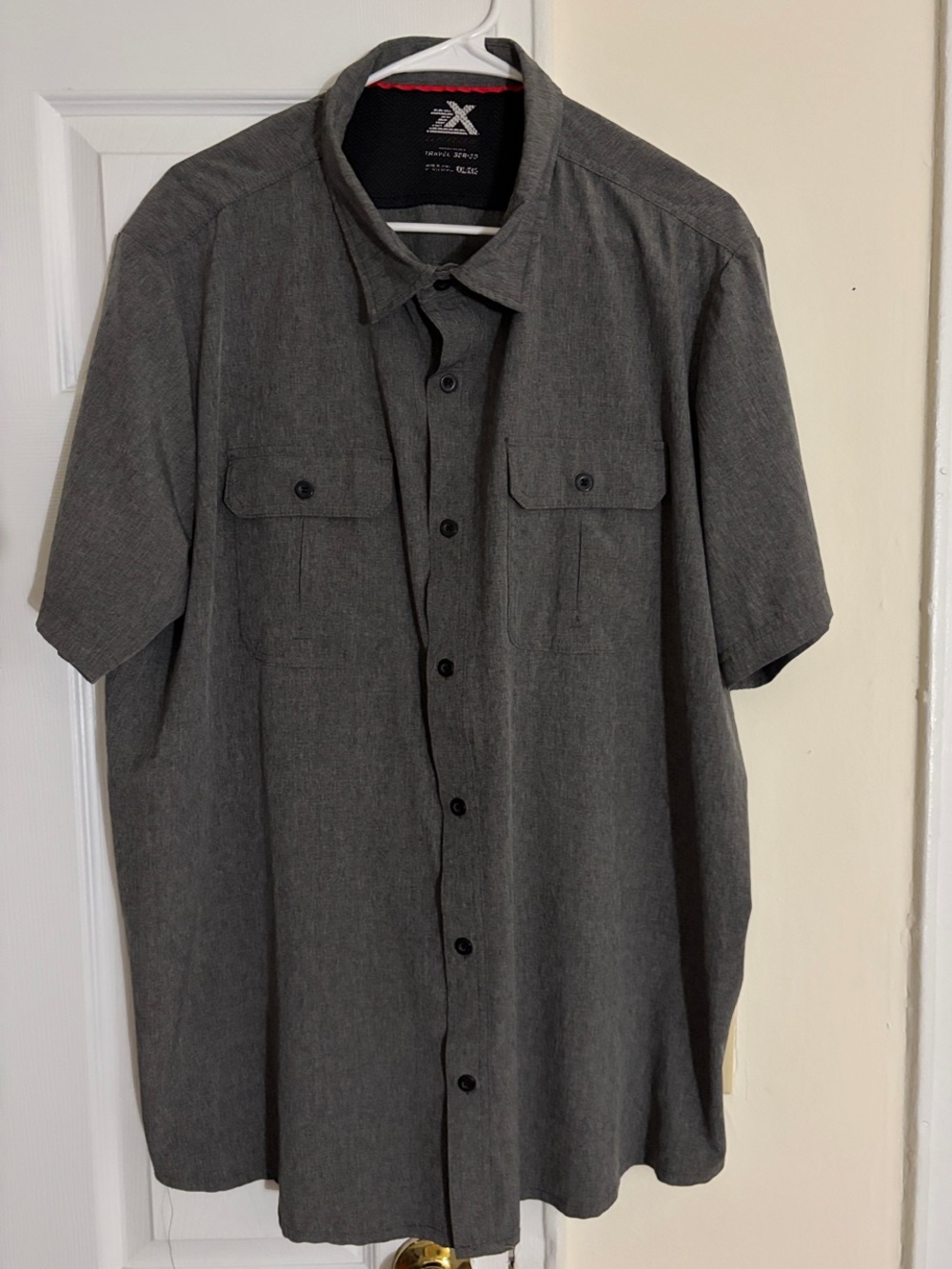 ZeroXposur Gray Short-Sleeve Button-Down Workshirt